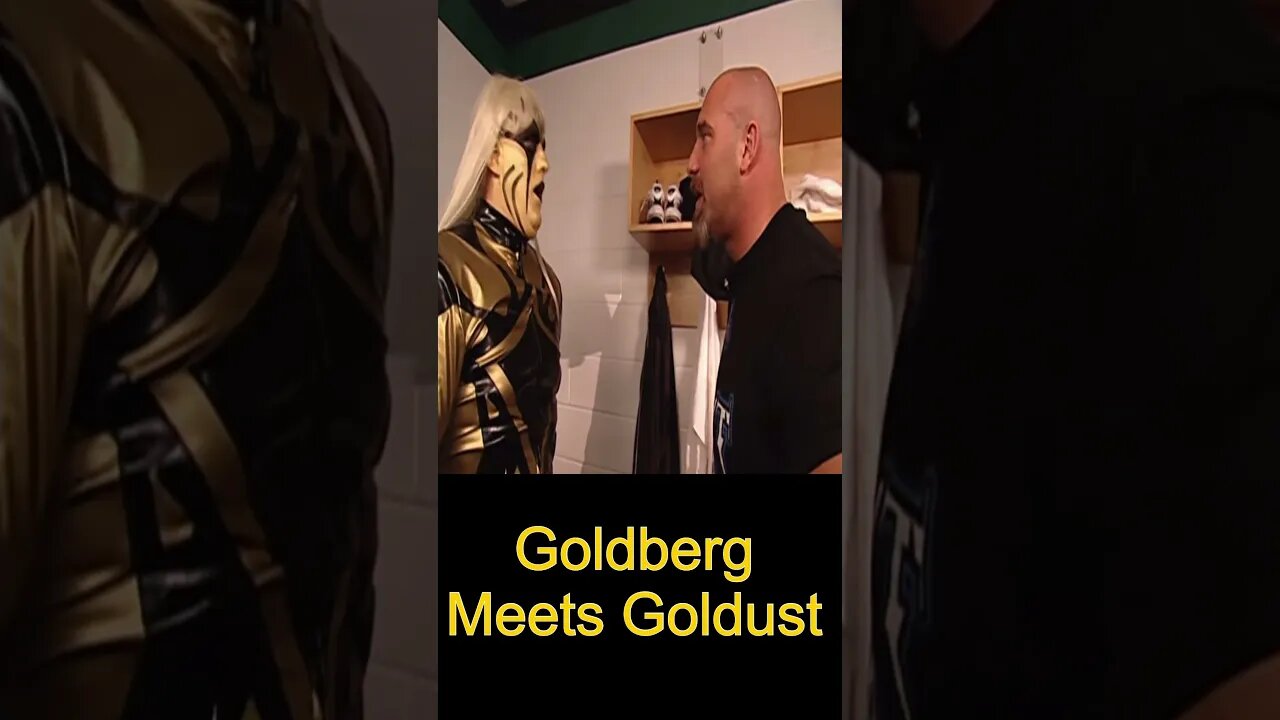 Goldberg meets Goldust. #wwe #wrestling