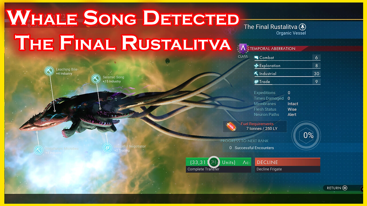 Whale Song Detected The Final Rustalitva | Anomaly Detector | No Mans Sky