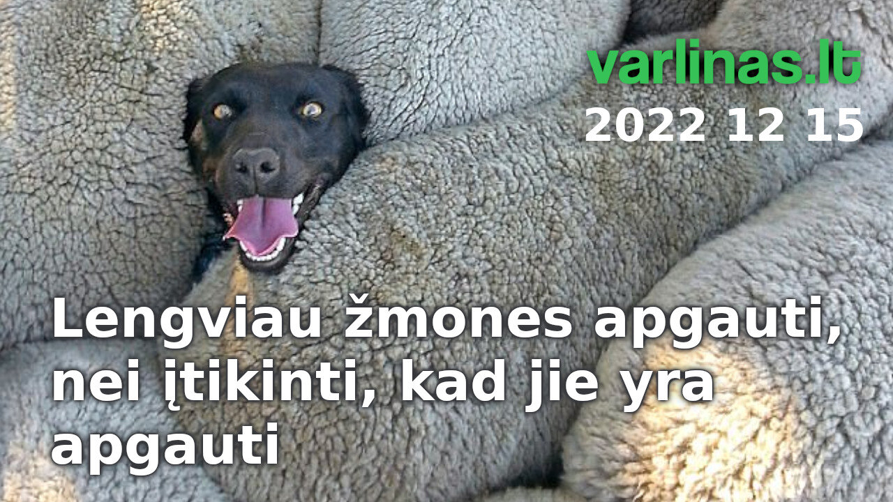 Varlinas tiesiogiai - 2022 12 15 - Lengviau žmones apgauti, nei juos įtikinti, kad jie yra apgauti