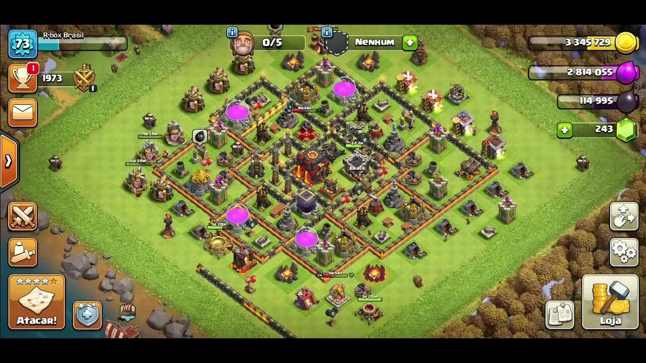 Jogando clash of clans - Jogo de celular