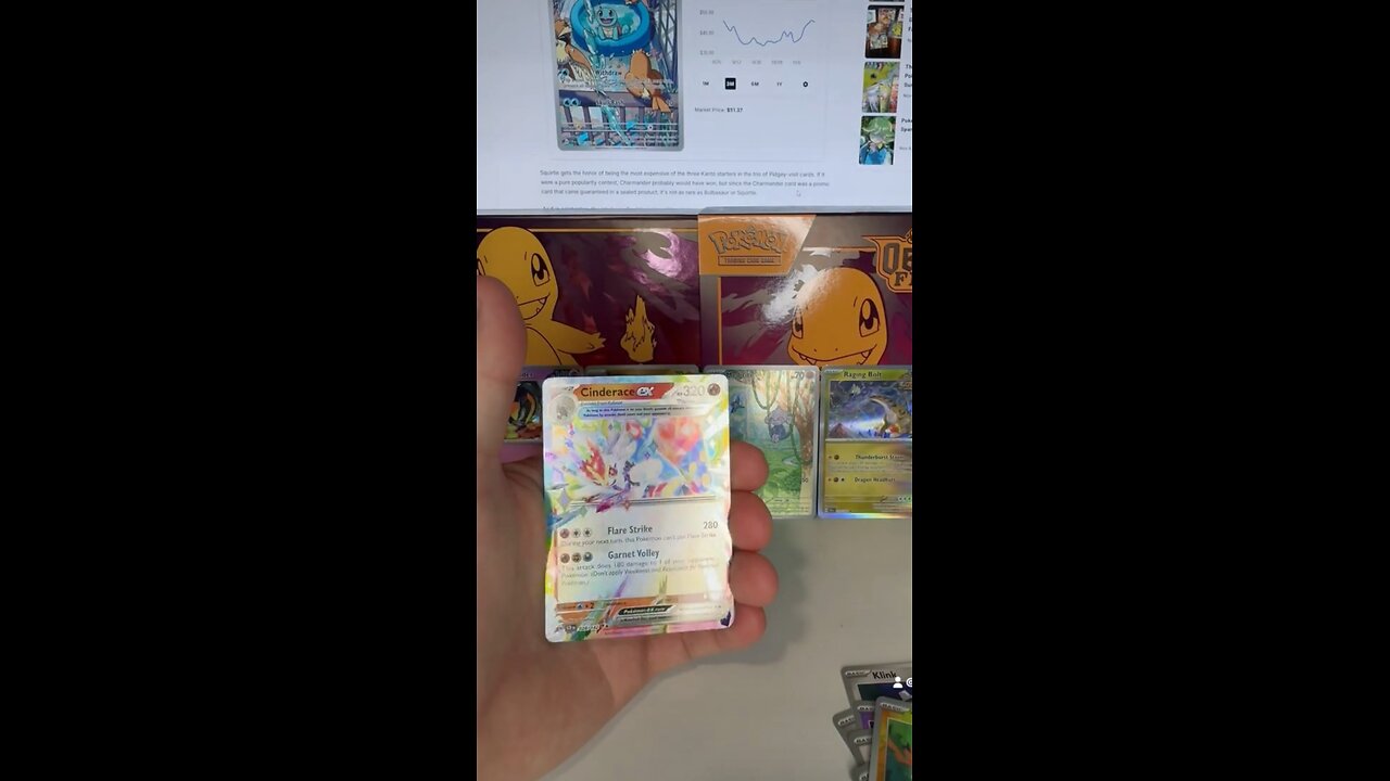 Pokemon Stellar Crown - I pulled A Double Rare Cinderace EX! #pokemon