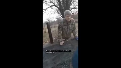 Residents protest the Ukrainian army positioning around their houses