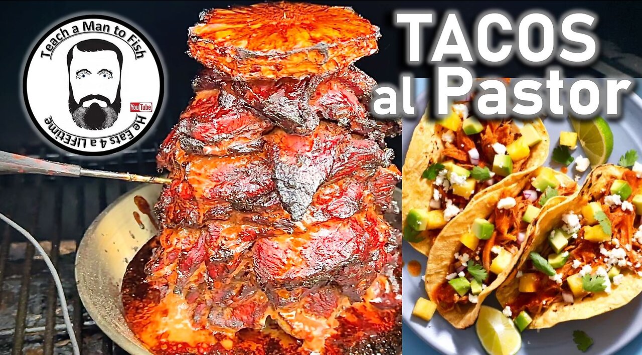 Authentic Mexican Street Tacos al Pastor - Vertical Skewer Smoked @ Home | Teach a Man to Fish