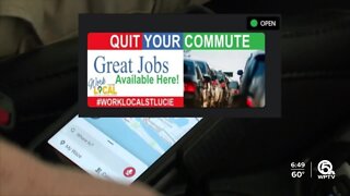 St. Lucie County and Waze alerting people to local jobs during their commute