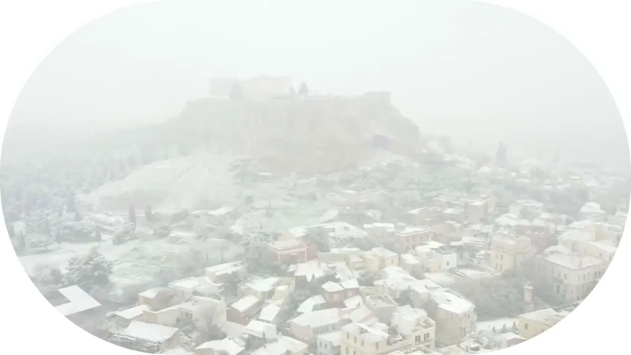 Χιονόπτωση στην Αθήνα με τηλεσκόπιο από Θεσσαλονίκη