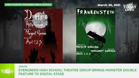 Evergreen High School Theatre group brings monster double feature to digital stage