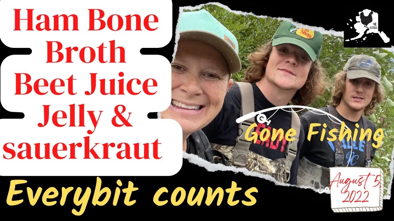 #everybitcountschallenge August 5 2022, Ham Bone Broth, Pickled Beets, Beet juice jelly, Sauerkraut