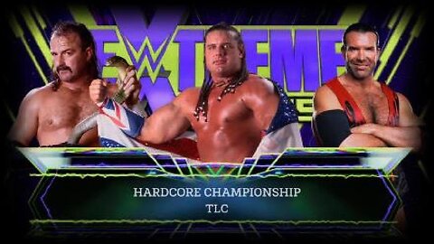 WWE TLC Hardcore Championship Match : British Bulldog Vs Scott Hall Vs Jake 'The Snake' Roberts