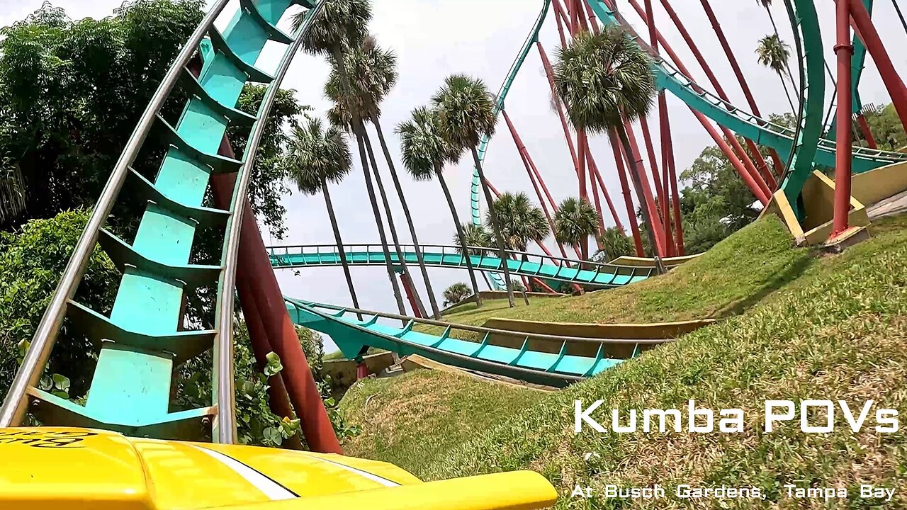 POVs of KUMBA at Busch Gardens, Tampa Bay, Florida, USA