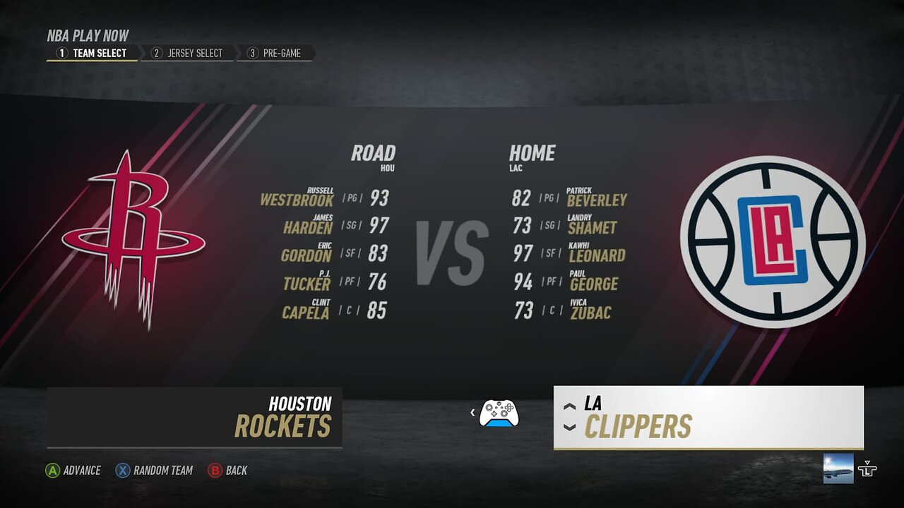 🏀NBA Live Season - Week 3 - Houston Rockets (Road) VS (Home) Los Angeles Clippers