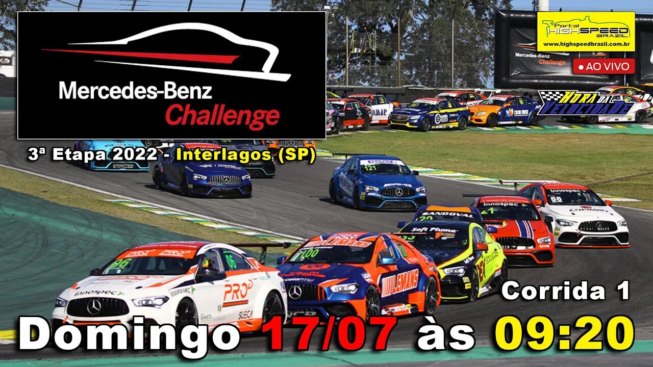 MERCEDES-BENZ CHALLENGE | Corrida 1 | 3ª Etapa 2022 - Interlagos (SP) | Ao Vivo