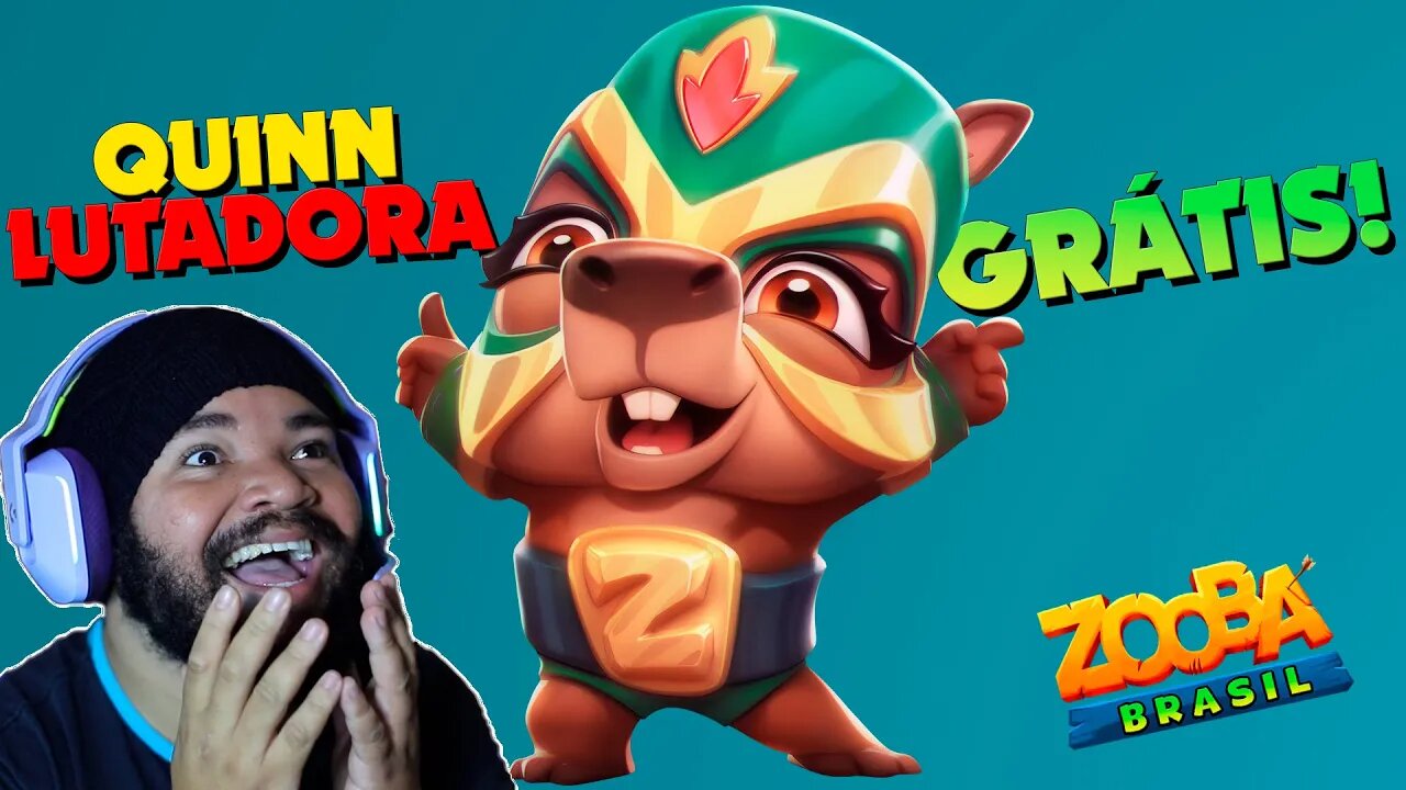 GANHEI A LUTADORA QUINN GRÁTIS! OBRIGADO ZOOBA: Jogo de Batalha Animal