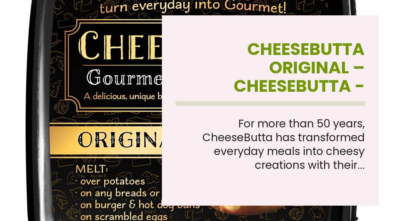 CheeseButta Original – CheeseButta - Gourmet Products