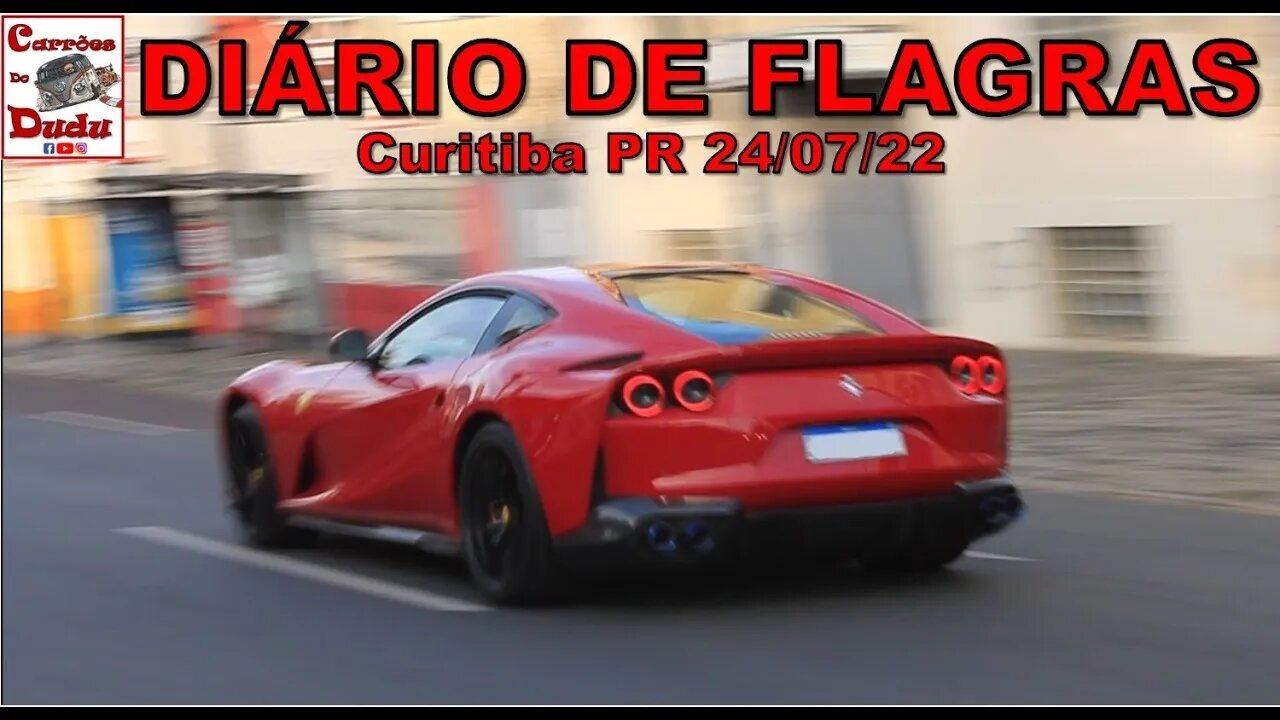 Diário Flagras 24/07/22 Carrões Dudu Ferrari 812 Superfast Ford F1 COE #13 Edge ST Galaxie 500 coupe