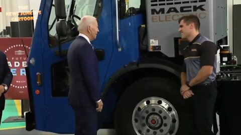 Biden was denied from opening a truck door at the tour of Mack Truck manufacturing facility.