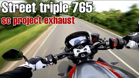 sound of street triple 765rs with FULL titanium SC Project exhaust