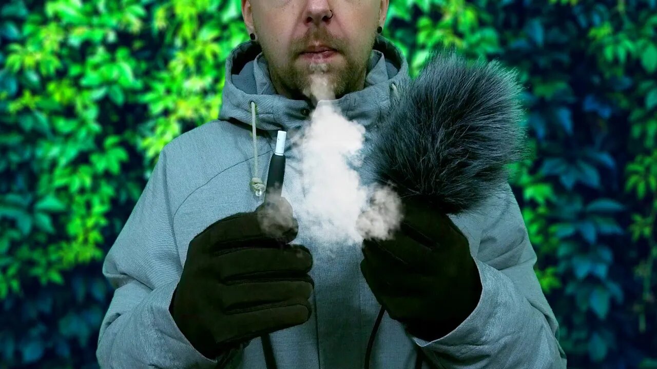 🚬 SMOKE IQOS 3 DUO IN WINTER IN THE GARDEN [ Smoking ASMR ]