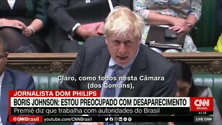 Boris Johnson diz que está preocupado com desaparecimento na Amazônia | @SHORTS CNN