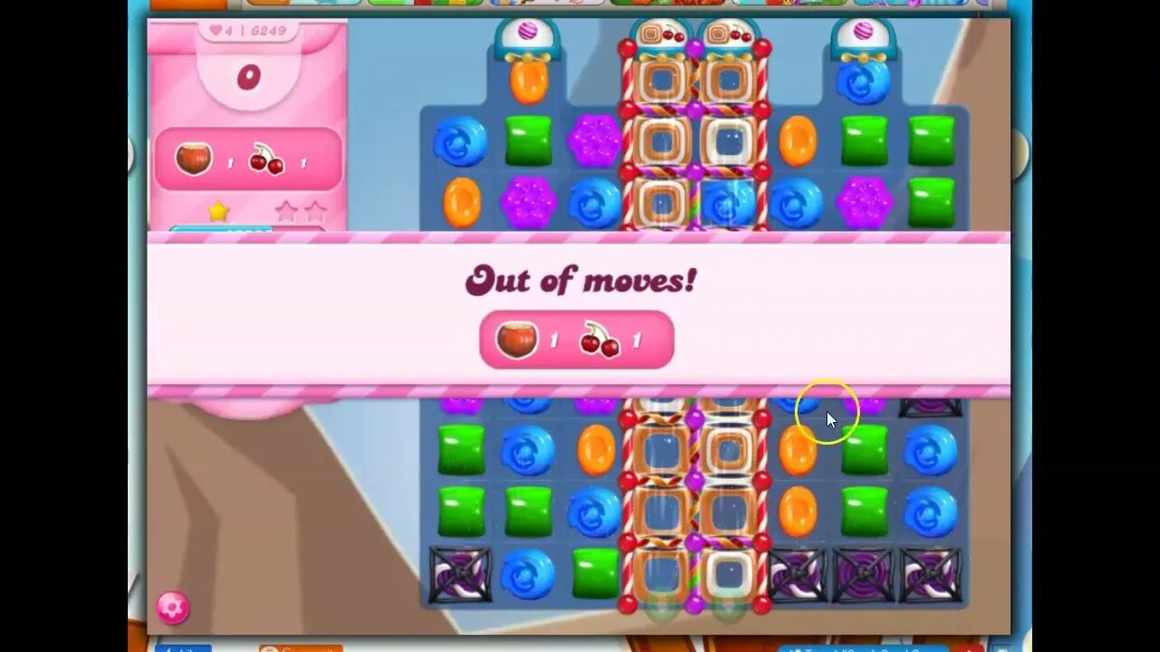 Candy Crush Level 6249 Talkthrough, 25 Moves 0 Boosters