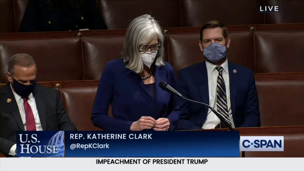 KATHERINE CLARK TRUMP INCITED ATTACK IMPEACHMENT 2nd Impeachment in the House January 13th 2021