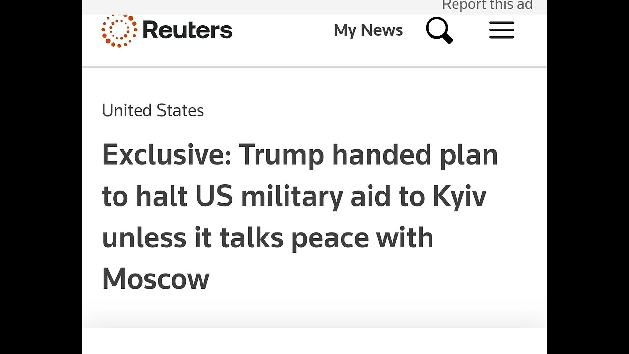 Trump Plan To End Ukraine War Involves Forcing Peace Talk.