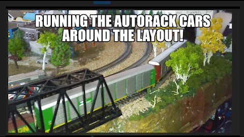 RUNNING THE AUTORACK CARS AROUND THE LAYOUT WITH A BLAME HEATH MOMENT!