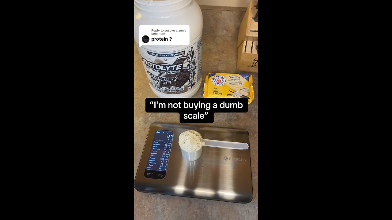 “I'm not buying a dumb scale”