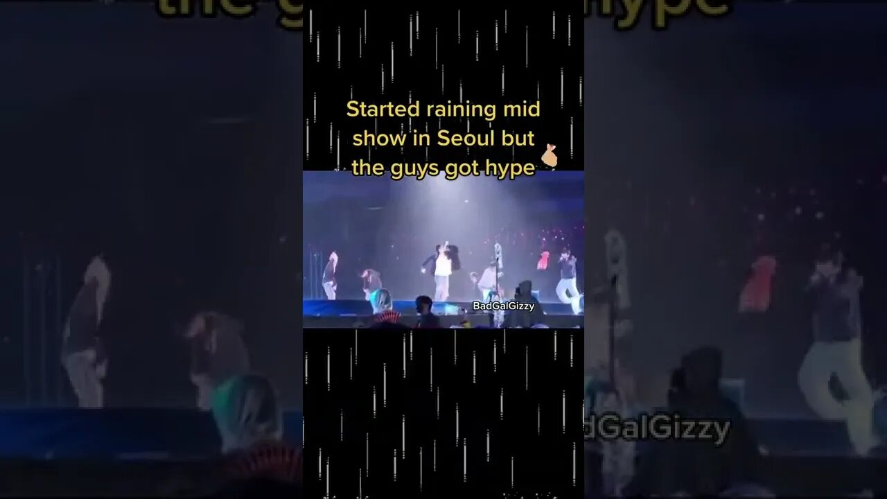 rain started in btw the concert & boys get crazy 🔥 🔥