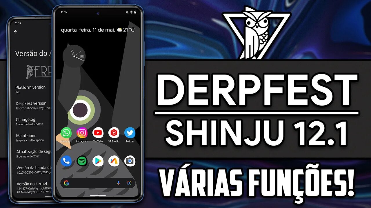 DERPFEST 12.1 SHINJU | Android 12.1 (12L) | Game Space, Funções do Android 13 no LAUNCHER e MAIS!