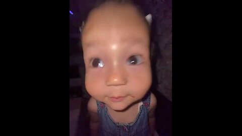 a little girl vibing