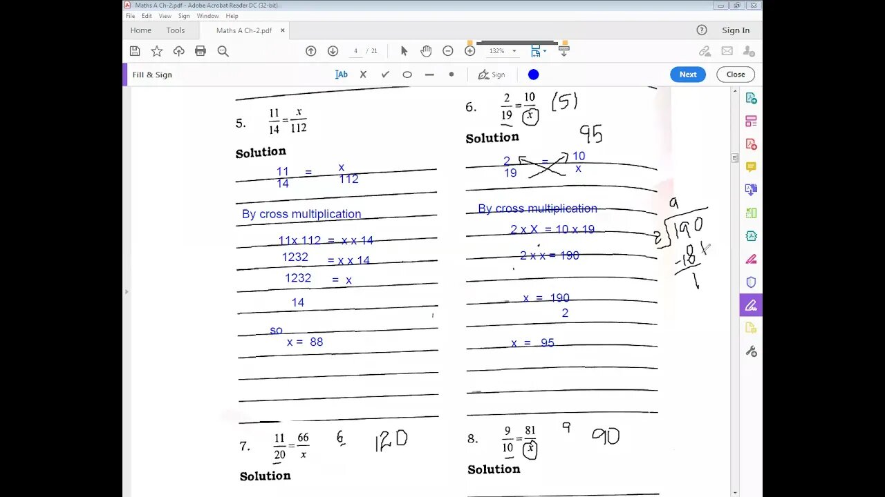 Maths A Class 5 14 4 21