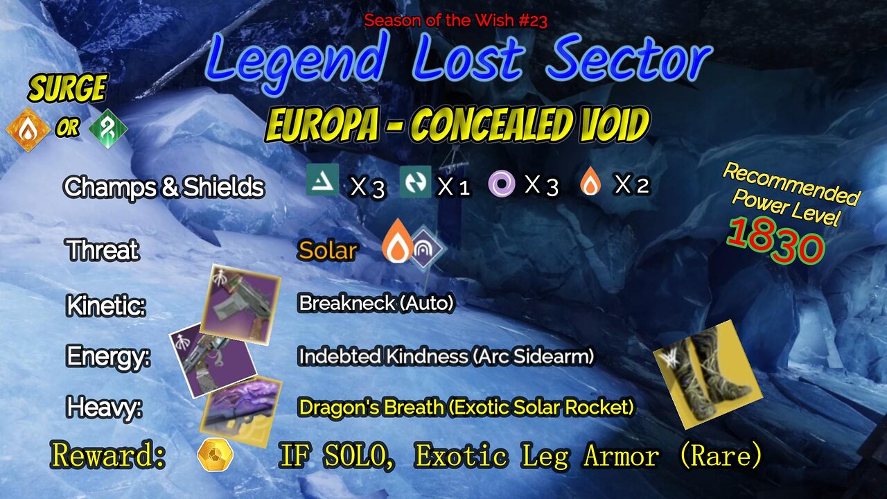 Destiny 2 Legend Lost Sector: Europa - Concealed Void on my Stasis Warlock 1-16-24