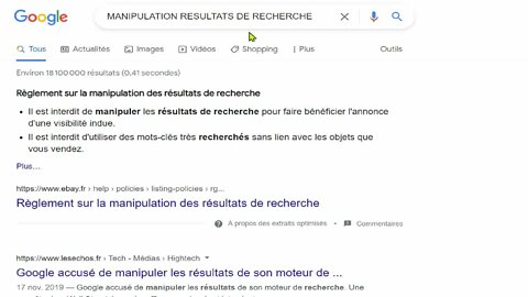 Résultats de RECHERCHES Manipulés