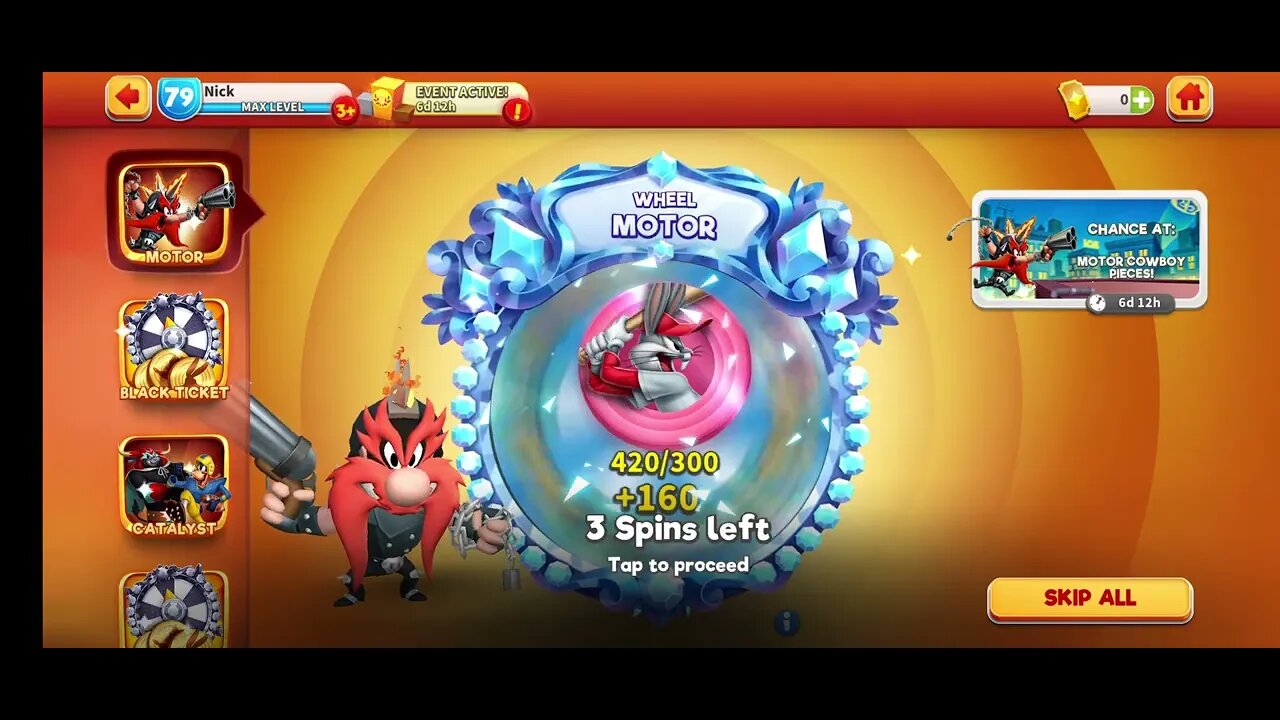 11 x Motor Wheel Spins - 30 Gold Tickets - Looney Tunes World of Mayhem - Subscribe for more