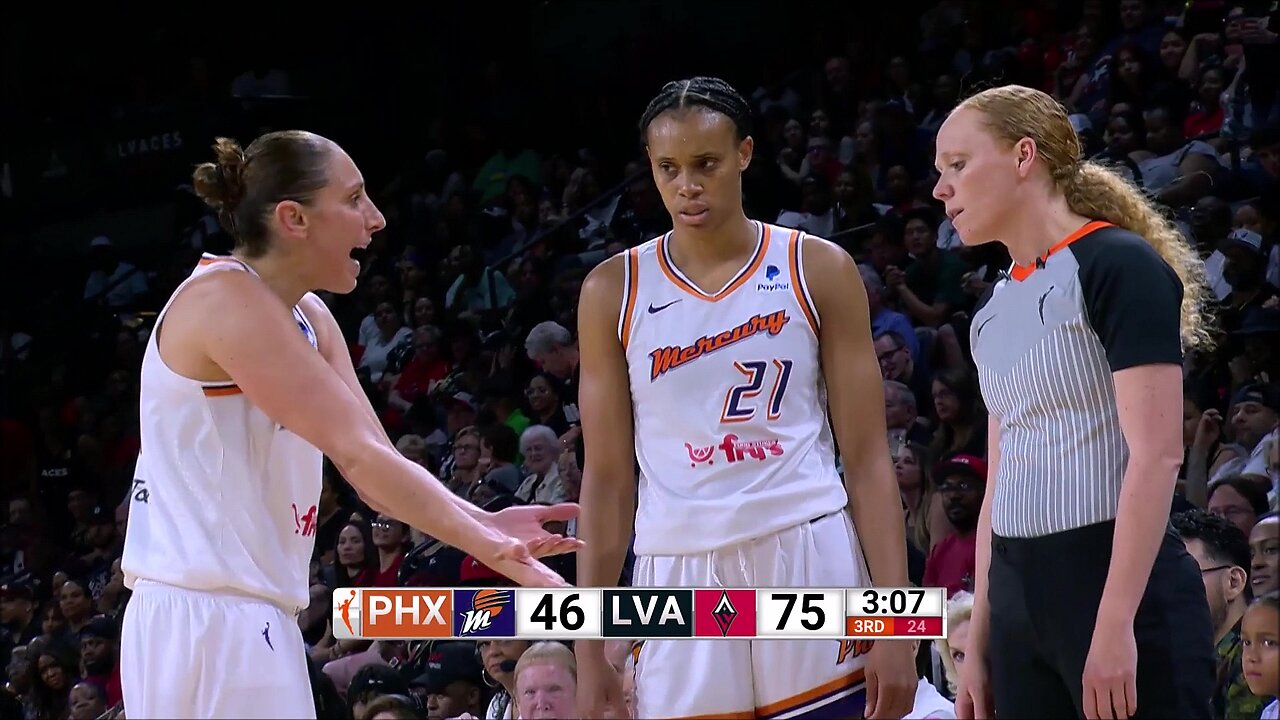 Technical On Taurasi, EXPLODES On Ref When No Foul Called On Her Shot, Shows Ref Her Cut From Foul