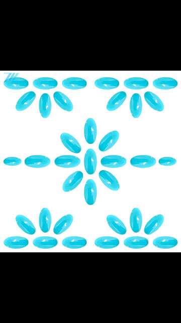 Natural Blue turquoise oval Cabochon Loose 5mm*10mm for Jewelry Making Design 05