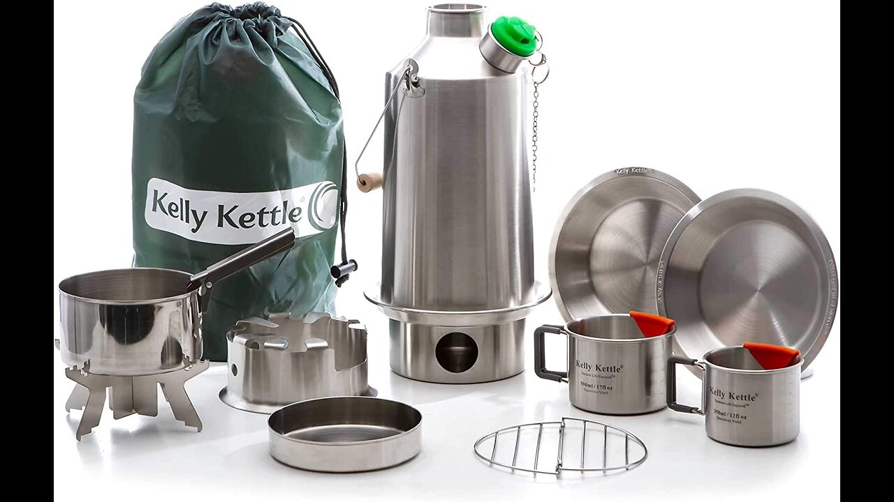 New Review - Kelly Kettle Ultimate Base Camp Kit – 54 oz Large Stainless Steel Camp Kettle, Lig...