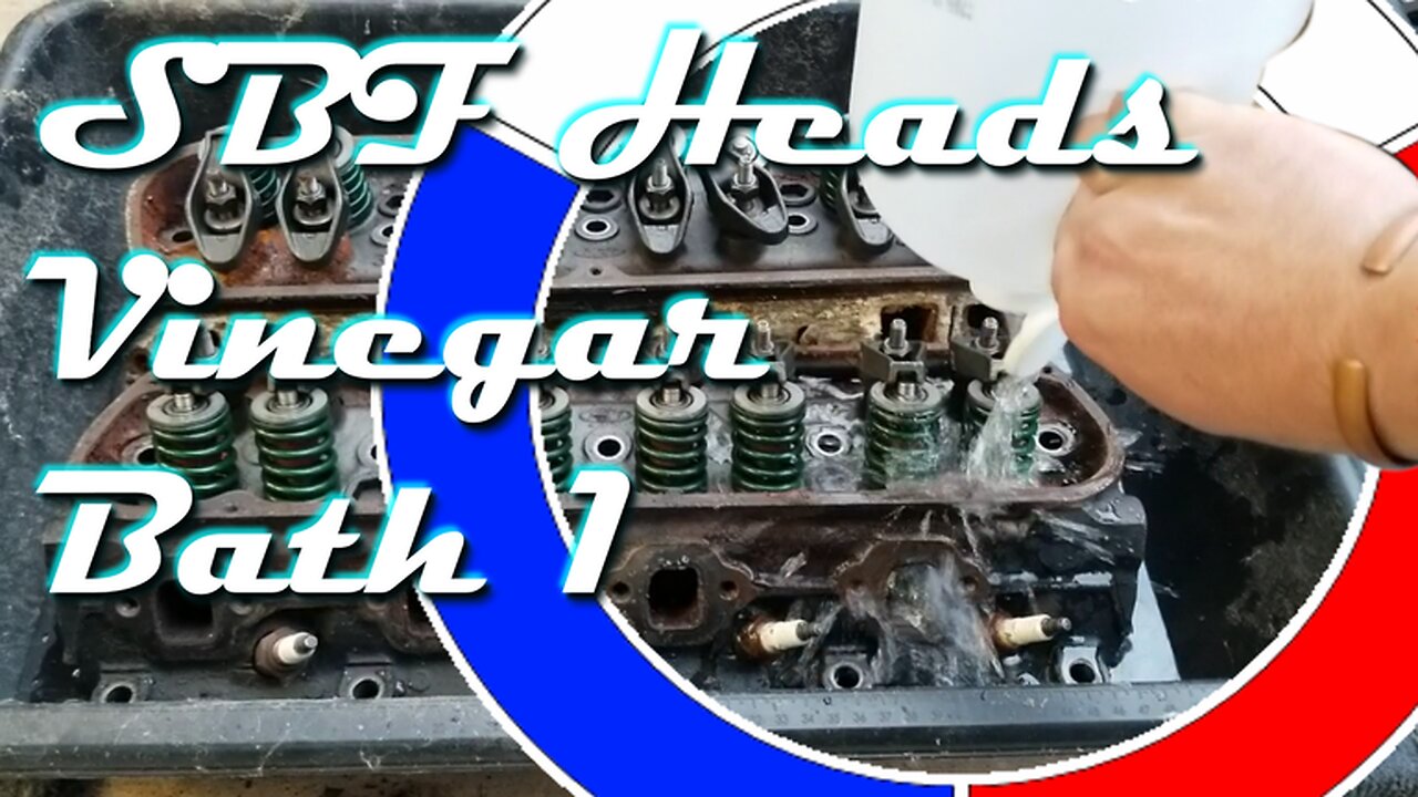 Cleaning Ford Small Block Heads with Vinegar pt1