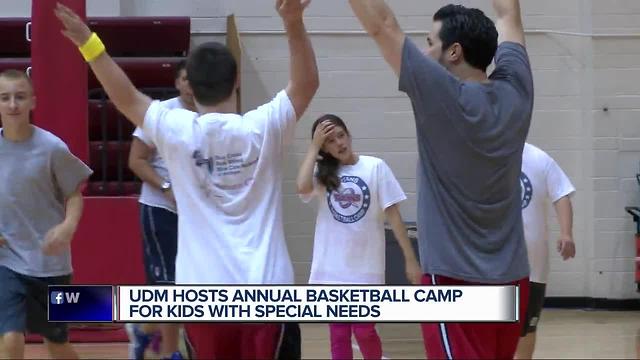 U of D Mercy hosts annual basketball camp for kids with special needs