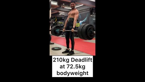 210kg DEADLIFT AT 72.5kg | HEAVY DUTY TRAINING #shorts