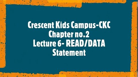 10th Computer Lecture6 READ DATA Statement