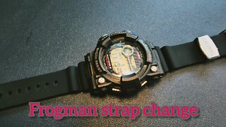 Casio GWF-1000 Frogman: Strap change to seiko