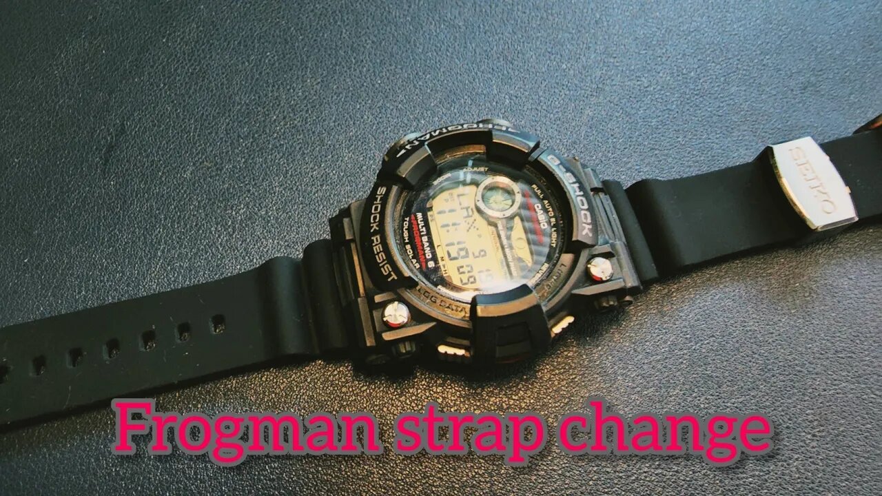 Casio GWF-1000 Frogman: Strap change to seiko