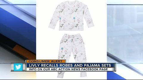 LIVLY recalling children's sleepwear due to violation of federal flammability standard