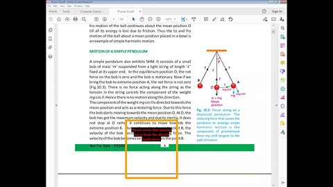 PHYSICS Class 10th CH#10SHM, Motion of mass attached with a spring