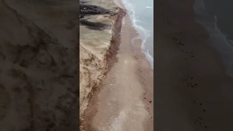 Cool drone panning shot