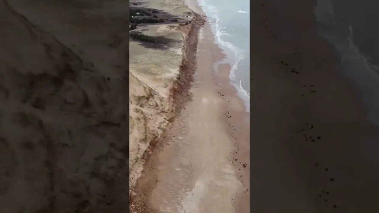 Cool drone panning shot