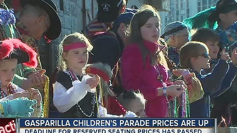 Gasparilla Children's Parade prices are up
