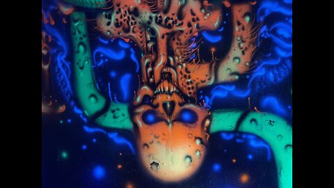 Fear Forest, VA..Airbrushing more murals in Black light!