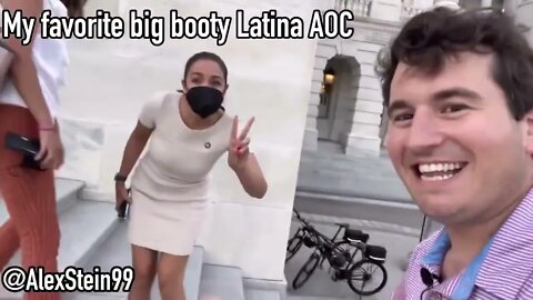 Comedian Alex Stein calls AOC "favorite big booty Latina" while her husband totally ignores it